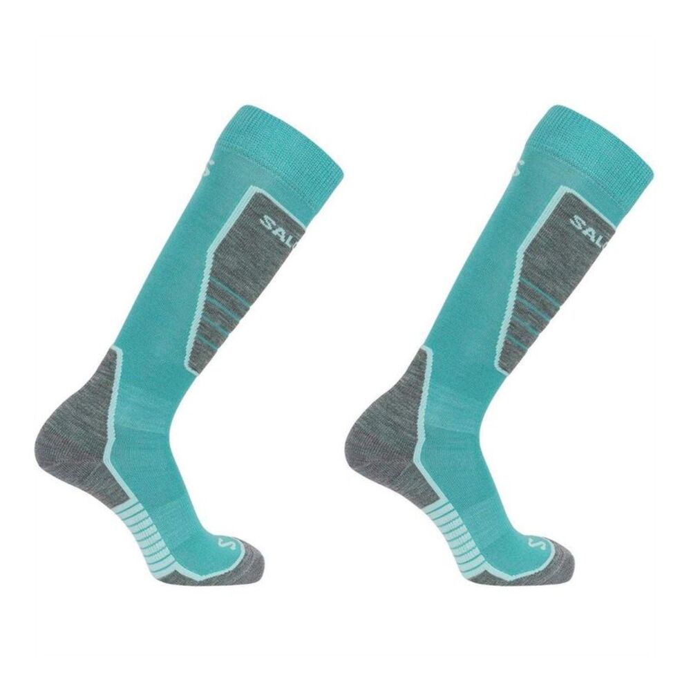 Salomon Womens/Ladies Cushioned Wool Ski Socks (Pack of 2) / Blue